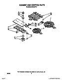 SECTION Diagram and Parts List for RC8536XTB2  Whirlpool Cooktop