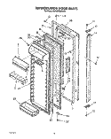 REFRIGERATOR DOOR Diagram and Parts List for KSRB25QABL00  KitchenAid Refrigerator