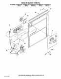 INNER DOOR PARTS Diagram and Parts List for GU2800XTVS3  Whirlpool Dishwasher
