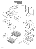 SHELF PARTS Diagram and Parts List for KBRP20ERSS00  KitchenAid Refrigerator