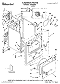 CABINET PARTS Diagram and Parts List for HED4400TQ0  Magic Chef Dryer
