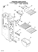 FREEZER LINER PARTS Diagram and Parts List for ES5PHAXSB00  Whirlpool Refrigerator