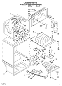 LINER Diagram and Parts List for RT18DKXKQ00  Roper Refrigerator