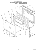 DOOR, OPTIONAL Diagram and Parts List for SF362BEGN5  Whirlpool Range
