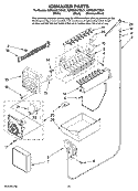 ICEMAKER PARTS, OPTIONAL PARTS Diagram and Parts List for KBRS22KTSS01  KitchenAid Refrigerator