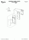 CONTROL PANEL PARTS Diagram and Parts List for MH1160XSQ5  Whirlpool Microwave