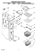 FREEZER LINER PARTS Diagram and Parts List for KSCS23INBT03  KitchenAid Refrigerator