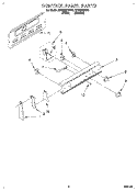 CONTROL PANEL Diagram and Parts List for RF3020XDN0  Whirlpool Range