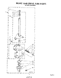 BRAKE AND DRIVE TUBE Diagram and Parts List for LA7800XSW0  Whirlpool Washer