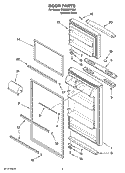 DOOR PARTS Diagram and Parts List for IR8GSMXRS02  Whirlpool Refrigerator