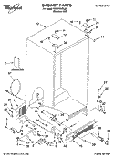 CABINET PARTS Diagram and Parts List for GS6NVEXSL00  Whirlpool Refrigerator