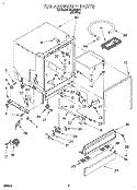 TUB ASSEMBLY, LIT/OPTIONAL Diagram and Parts List for WU3056Y1  Roper Dishwasher