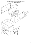 OVEN DOOR AND BOILER Diagram and Parts List for RF3010XVN2  Whirlpool Range