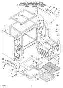 OVEN CHASSIS Diagram and Parts List for KGST300HBT9  KitchenAid Range