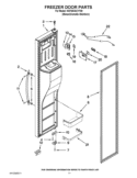 FREEZER DOOR PARTS Diagram and Parts List for KSF26C6XYY00  KitchenAid Refrigerator