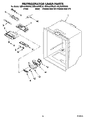 REFRIGERATOR LINER PARTS Diagram and Parts List for KBLA22KRSS00  KitchenAid Refrigerator