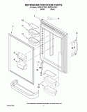 REFRIGERATOR DOOR PARTS Diagram and Parts List for KBRS19KTBL4  KitchenAid Refrigerator