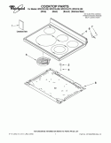 COOKTOP PARTS Diagram and Parts List for WFE374LVQ0  Whirlpool Range