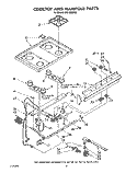 COOKTOP AND MANIFOLD, LIT/OPTIONAL Diagram and Parts List for SF0100ERW2  Whirlpool Range