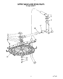UPPER WASH AND RINSE Diagram and Parts List for KUDI220T1  KitchenAid Dishwasher