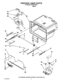 FREEZER LINER PARTS Diagram and Parts List for GI0FSAXVB05  Whirlpool Refrigerator