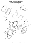 DOOR AND LATCH PARTS Diagram and Parts List for MFW9700SQ0  Whirlpool Washer