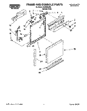 FRAME AND CONSOLE Diagram and Parts List for RUD3000DQ0  Roper Dishwasher