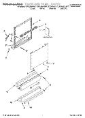 DOOR AND PANEL, LITERATURE Diagram and Parts List for KUDS25SHBT1  KitchenAid Dishwasher