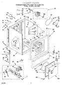 CABINET Diagram and Parts List for CG2951XYG3  Whirlpool Dryer