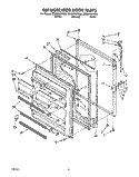 REFRIGERATOR DOOR, LIT/OPTIONAL Diagram and Parts List for ET20PKXYN01  Whirlpool Refrigerator