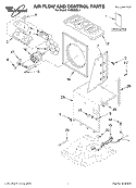AIR FLOW AND CONTROL PARTS Diagram and Parts List for 4AD50DSL1  Whirlpool Dehumidifier