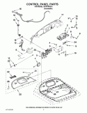 CONTROL PANEL PARTS Diagram and Parts List for WTW7990XG1  Whirlpool Washer
