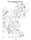 CONTROLS AND REAR PANEL Diagram and Parts List for 3LA5580XSW2  Whirlpool Washer