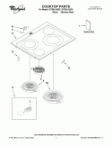 COOKTOP PARTS Diagram and Parts List for GY399LXUB02  Whirlpool Range