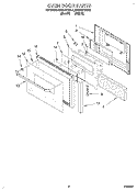 OVEN DOOR Diagram and Parts List for KEBI141BWH2  KitchenAid Wall Oven