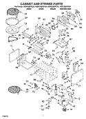 CABINET AND STIRRER PARTS Diagram and Parts List for KEMC308KSS01  KitchenAid Microwave Oven Combo