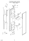 FREEZER DOOR Diagram and Parts List for KSUS25QDWH00  KitchenAid Refrigerator
