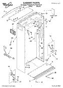 CABINET, LITERATURE Diagram and Parts List for PVWN600LW0  Whirlpool Cabinet