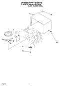 OVEN CAVITY Diagram and Parts List for 7MT2210SJQ0  Whirlpool Microwave