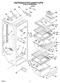 REFRIGERATOR LINER Diagram and Parts List for 3KART700GW03  Whirlpool Refrigerator