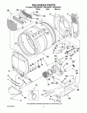 BULKHEAD PARTS Diagram and Parts List for WED9450WL1  Whirlpool Dryer