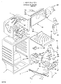 LINER Diagram and Parts List for 7ET18ZKXDN01  Whirlpool Refrigerator
