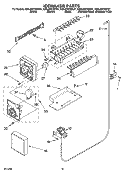 ICEMAKER PARTS, OPTIONAL PARTS Diagram and Parts List for KSRJ25CNBT01  KitchenAid Refrigerator