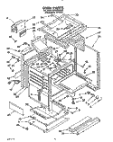 OVEN Diagram and Parts List for SF367PEYQ0  Whirlpool Range