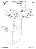 TOP AND CABINET, LIT/OPTIONAL Diagram and Parts List for 6LBR7255AQ2  Whirlpool Washer