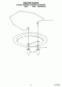 HEATER PARTS Diagram and Parts List for KUDC03IVBL0  KitchenAid Dishwasher