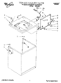 TOP AND CABINET, LIT/OPTIONAL Diagram and Parts List for 6LSP8255AN1  Whirlpool Washer