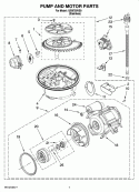 PUMP AND MOTOR PARTS Diagram and Parts List for IUD9750VS0  Whirlpool Dishwasher