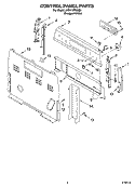 CONTROL PANEL PARTS Diagram and Parts List for 4RF315PXMQ0  Whirlpool Range