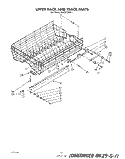 UPPER RACK AND TRACK Diagram and Parts List for 4KUDP220T1  KitchenAid Dishwasher